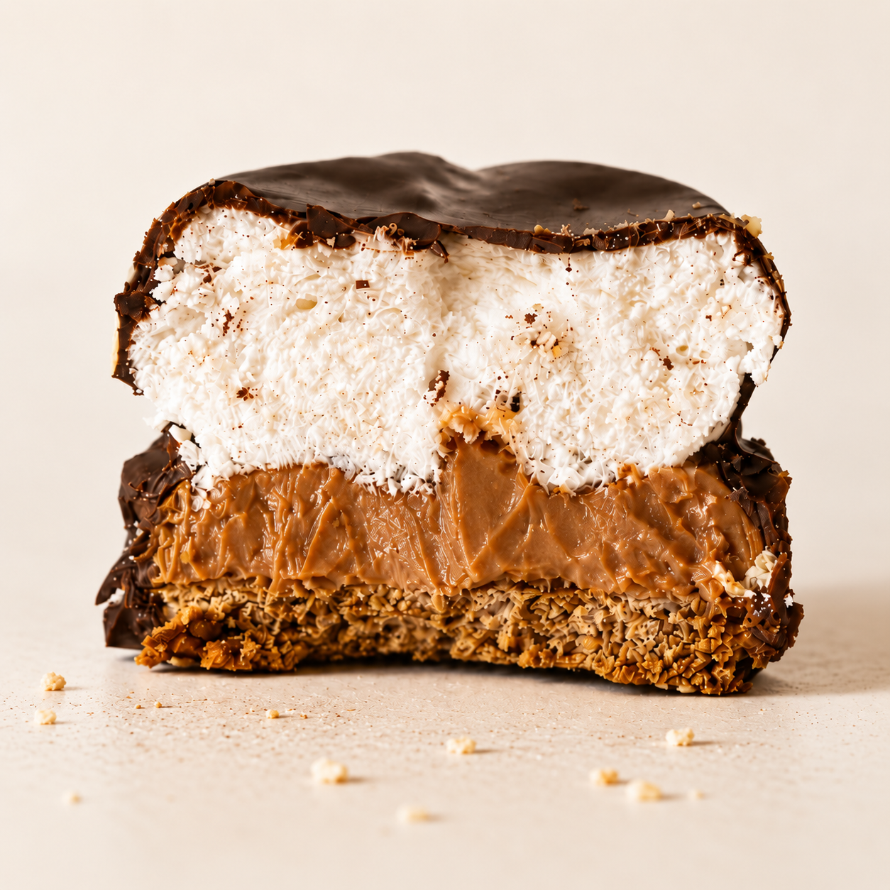 Alfajor merengado proteico clásico