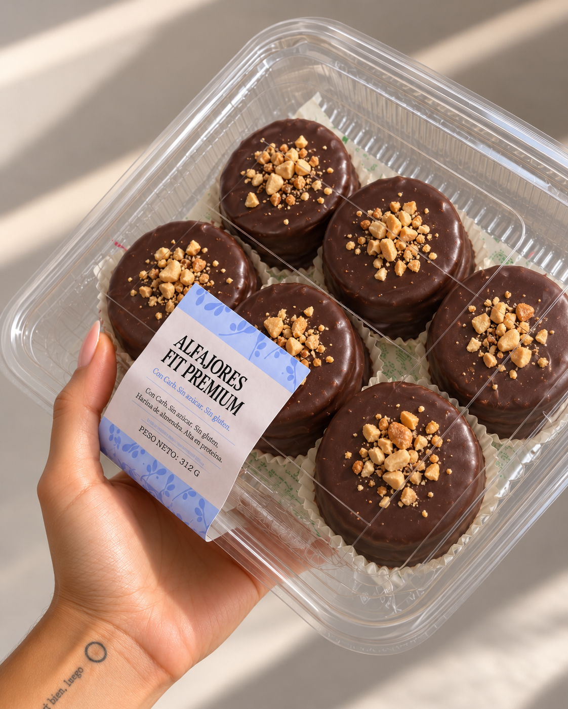 Alfajores de pasta de maní x6