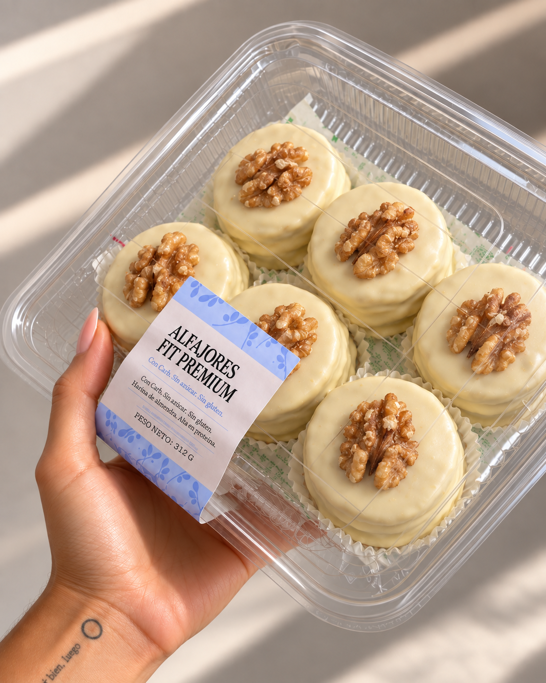 Alfajores de nuez x6