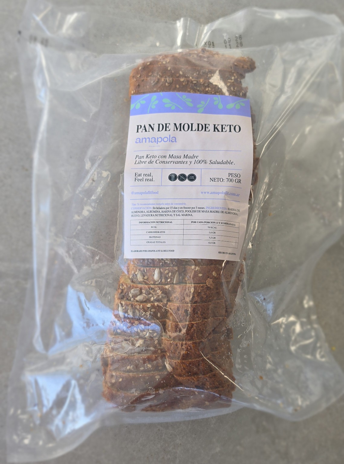 Pan de molde keto